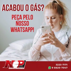 Leia mais sobre o artigo Acabou o gás? Peça pelo nosso WhatsApp!