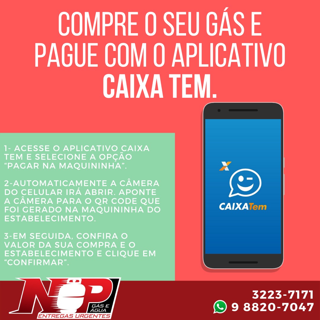 Leia mais sobre o artigo Compre o seu gás e pague com o aplicativo Caixa Tem