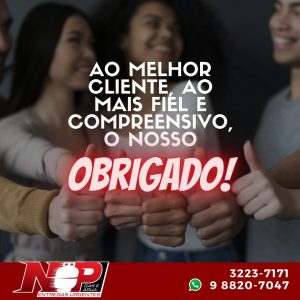 Leia mais sobre o artigo Ao melhor cliente, ao mais fiel e compreensivo, o nosso obrigado!