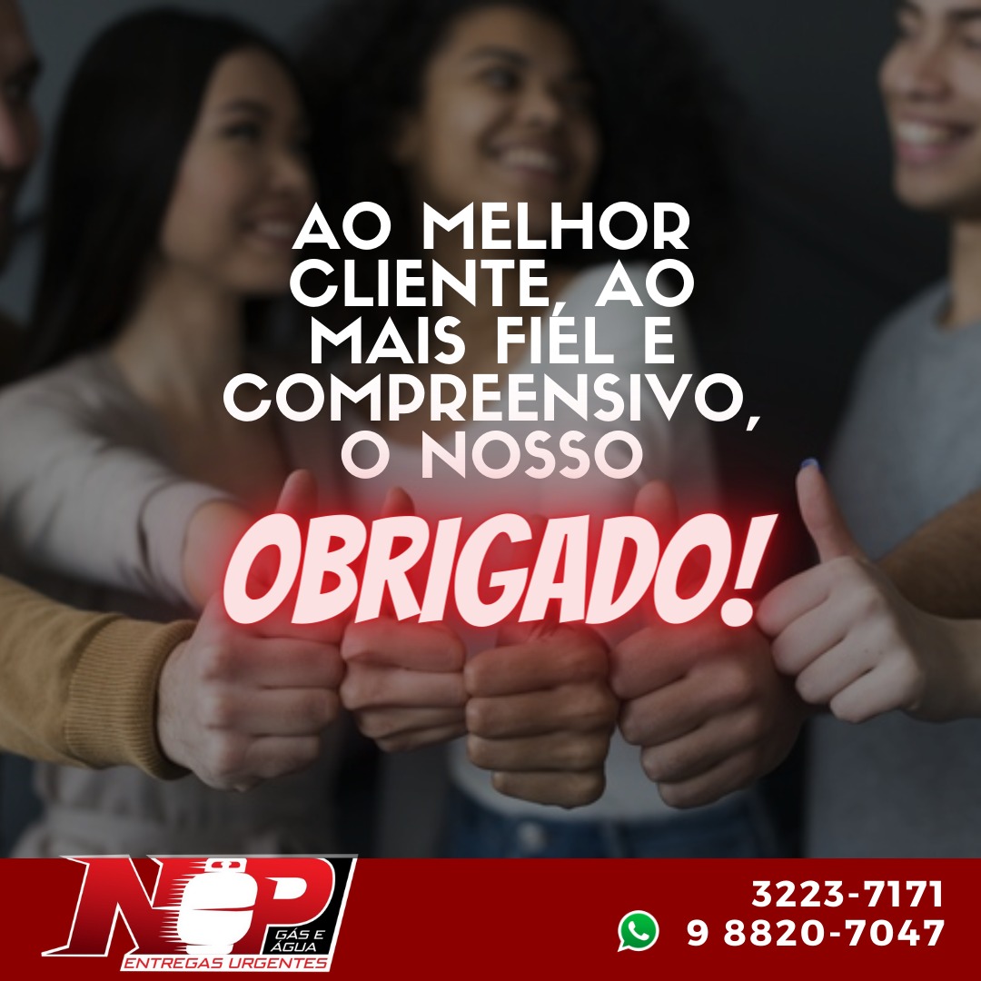 No momento, você está visualizando Ao melhor cliente, ao mais fiel e compreensivo, o nosso obrigado!