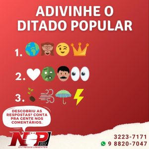 Leia mais sobre o artigo Adivinhe o ditado popular