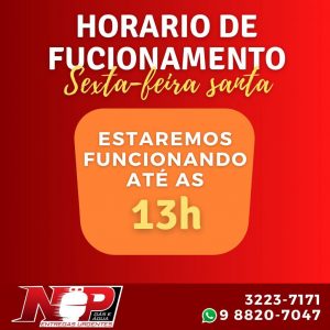 Leia mais sobre o artigo Horário de Funcionamento Sexta-Feira Santa