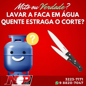 Leia mais sobre o artigo Lavar a faca em água quente estraga o corte? Mito ou verdade?!