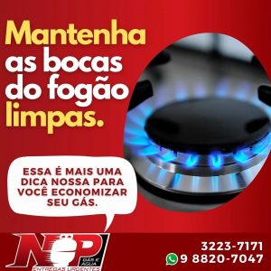Leia mais sobre o artigo Para economizar, ao limpar o fogão faça limpeza das bocas, de forma a garantir que nenhuma sujeira obstrua a passagem do gás!