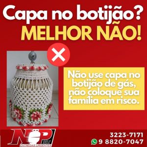 Leia mais sobre o artigo Eu devo utilizar capa para botijão? De forma direta, a resposta é não, não é ideal na maioria dos casos, este tipo de adorno é feito de materiais inflamáveis.