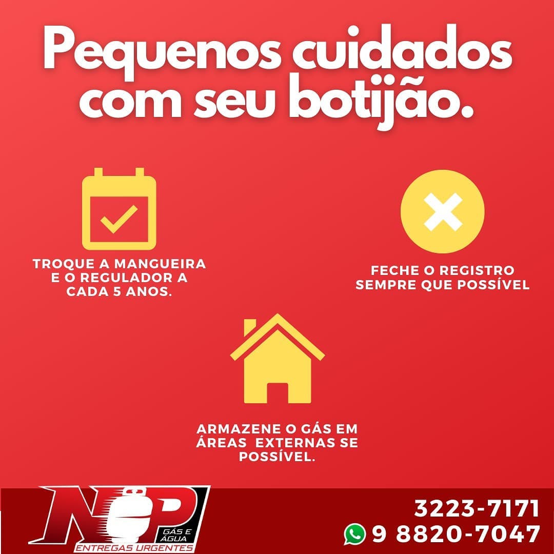 Leia mais sobre o artigo Pequenos cuidados com o seu botijão, que farão toda diferença!!