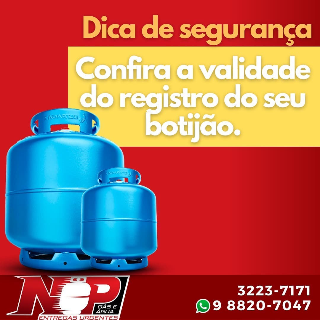 Leia mais sobre o artigo Confira a validade do registro do seu botijão.