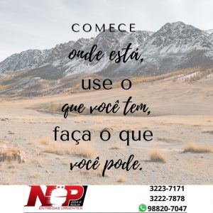 Leia mais sobre o artigo COMEÇA HOJE !